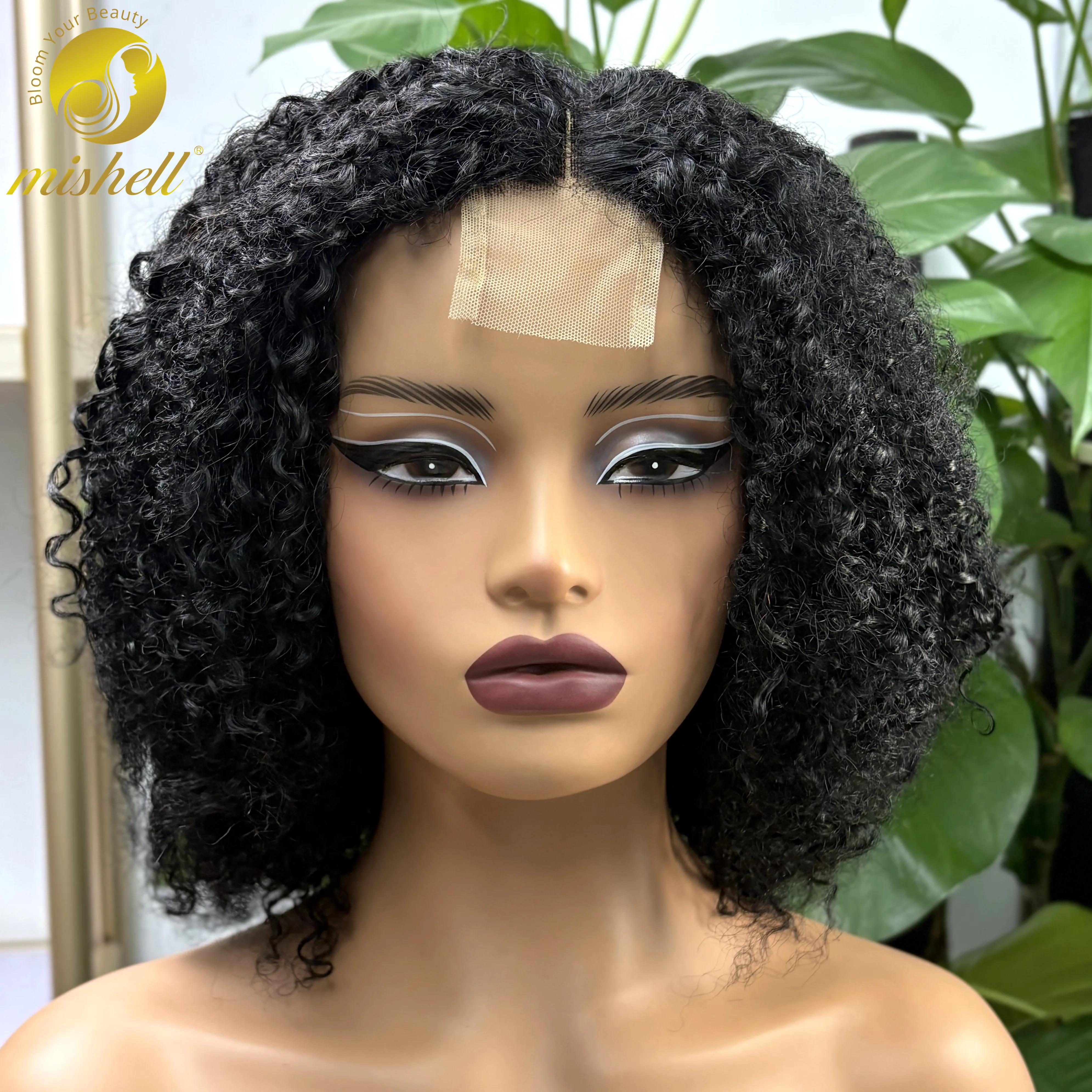 350% Density 2x6 Lace Natural Jerry Curly Human Hair Wigs 14inch P4/30 Highlight Bouncy Curly Brazilian Remy Hair Wigs for Women