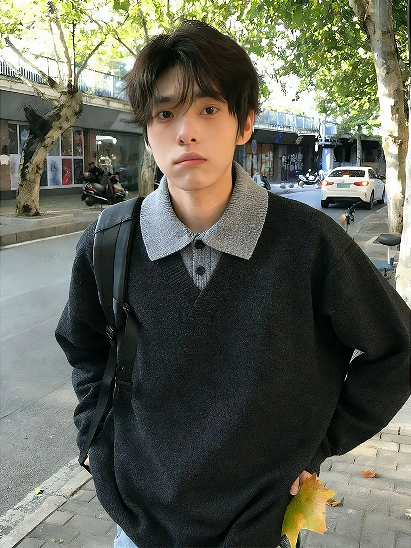 

Трикотаж с глубокими глазами, мужской зимний винтажный высококачественный свитер для всех пар, повседневный длинный свитер на пуговицах