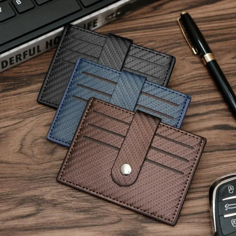 

Fashion Simple PU Leather Card Bag Short Wallet Unsiex Card Holder Slim Coin Bag Minimalist Wallet ID Cried Card Clips