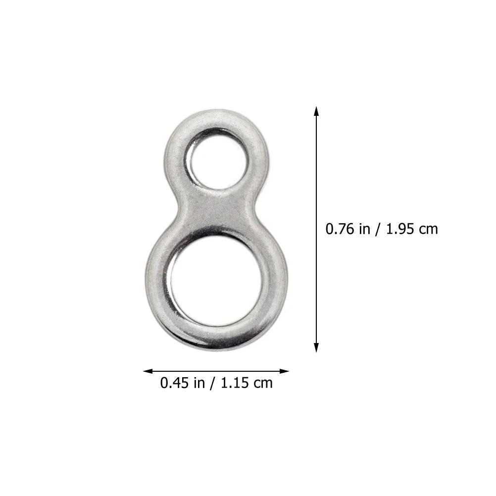 10 Pcs Double Hole Fishing Ring Accessories Eight-shaped Rings The High Strength Stainless Connectors Split