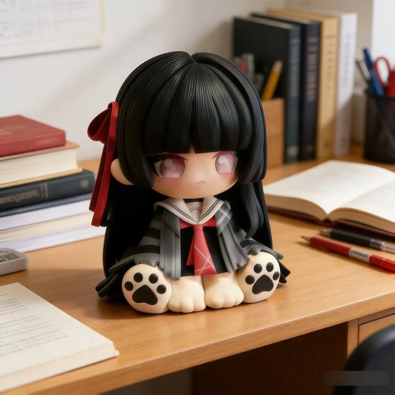 

Game Wuthering Waves Kuchiba Chisa PVC Figure Model Q Version Figurine Sitting Posture Model Display Birthday Gift Halloween