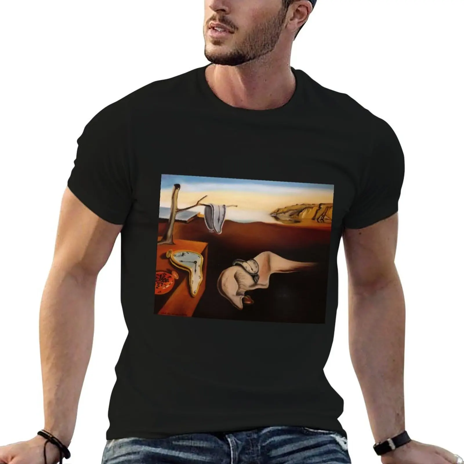 Art Heaux : T-shirt La persistance de la mémoire de Dalí, t-shirt classique basique décontracté