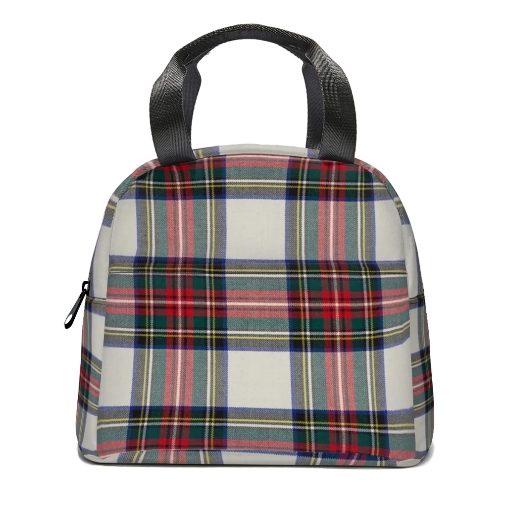 

Stewart Dress Scottish Tartan Lunch Box Women Multifunction Cooler Thermal Food Insulated Lunch Bag Kids Portable Picnic Tote