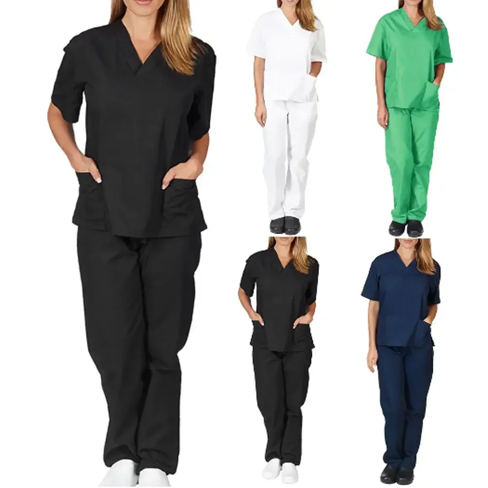 Slim Fit medizinische Peelings Uniform Frauen Peeling-Sets Pflege zubehör Krankenhaus chirurgie Kleider Zahnklinik Schönheits salon Arbeits kleidung