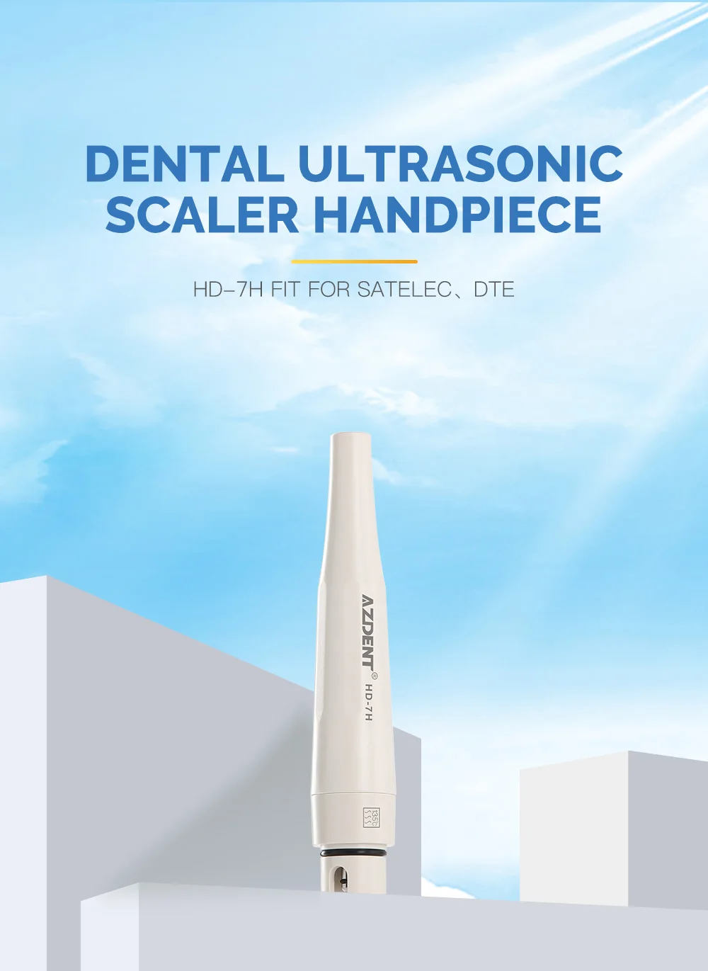 AZDENT Dental Ultraschall-Piezo-Scaler-Handstück mit LED-Beleuchtung, Plug-in-Griff, passend für EMS Woodpecker VRN DTE SATELE Ultraschall-Scaler – Detail 10