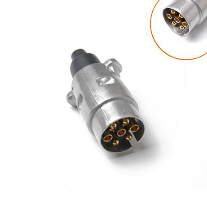 Prise de remorque en métal, barre de remorquage, prise de feux de remorquage, voiture, camionnette, caravane, 12V APM, 7 broches, 1PC