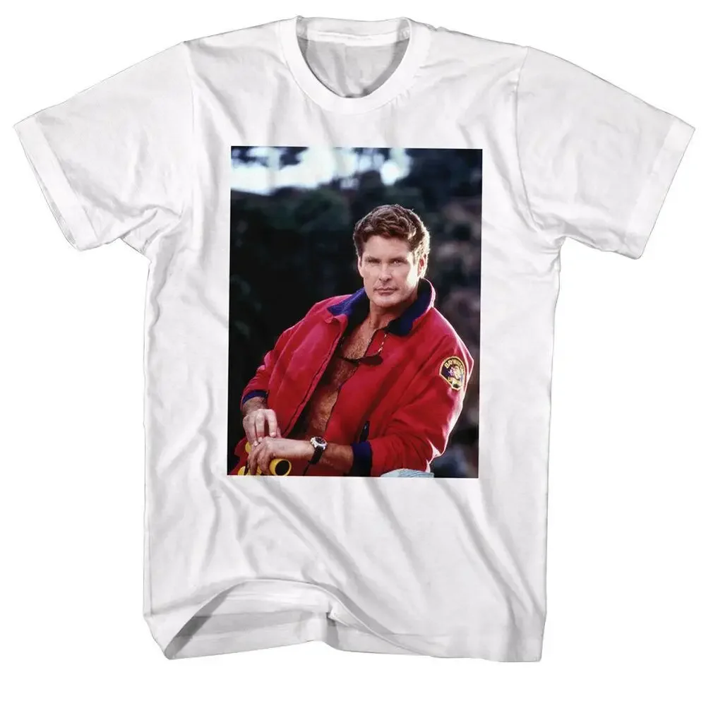 Baywatch David Hasselhoff Mens T Shirt LA Beach Lifeguard TV Mitch Buchannon Top