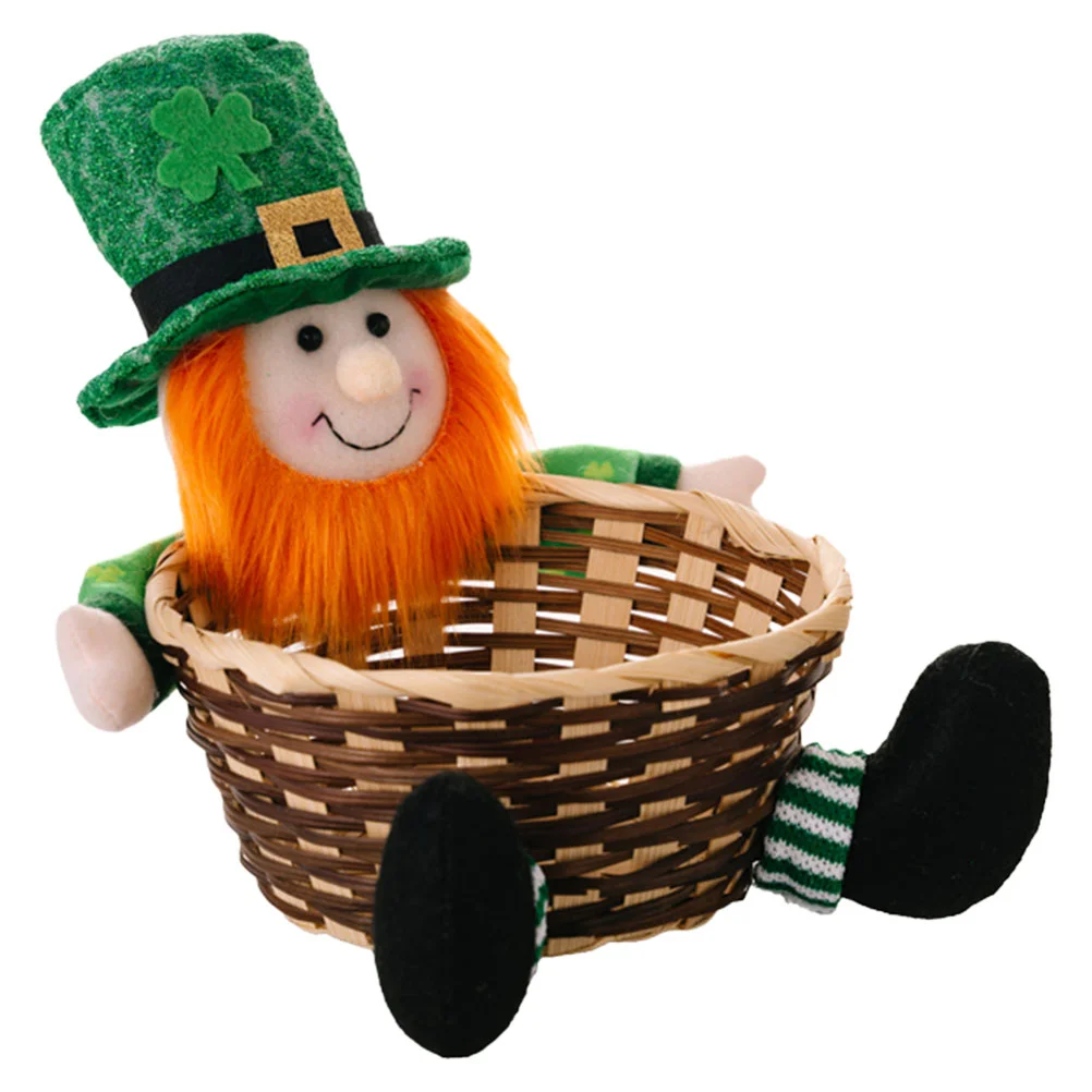 

Hat Green Leaf Festival Candy Basket Office Ring Pet Cloth St Patrick's Party Favor