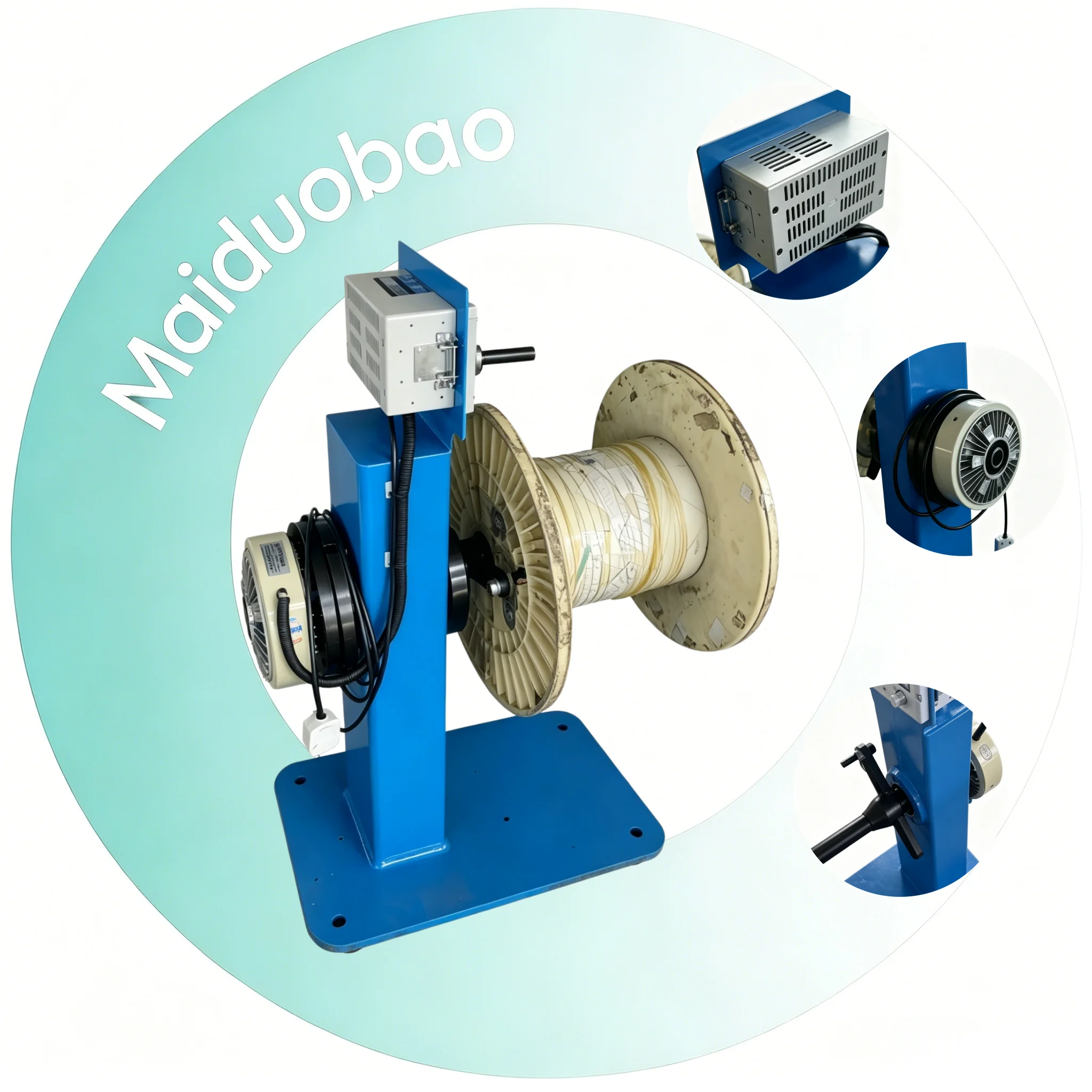 Stable Tension Control Shaft Type Heavy Duty Construction Copper Wire Feeding Rack Electronic Wire Processing Magnetic Powder