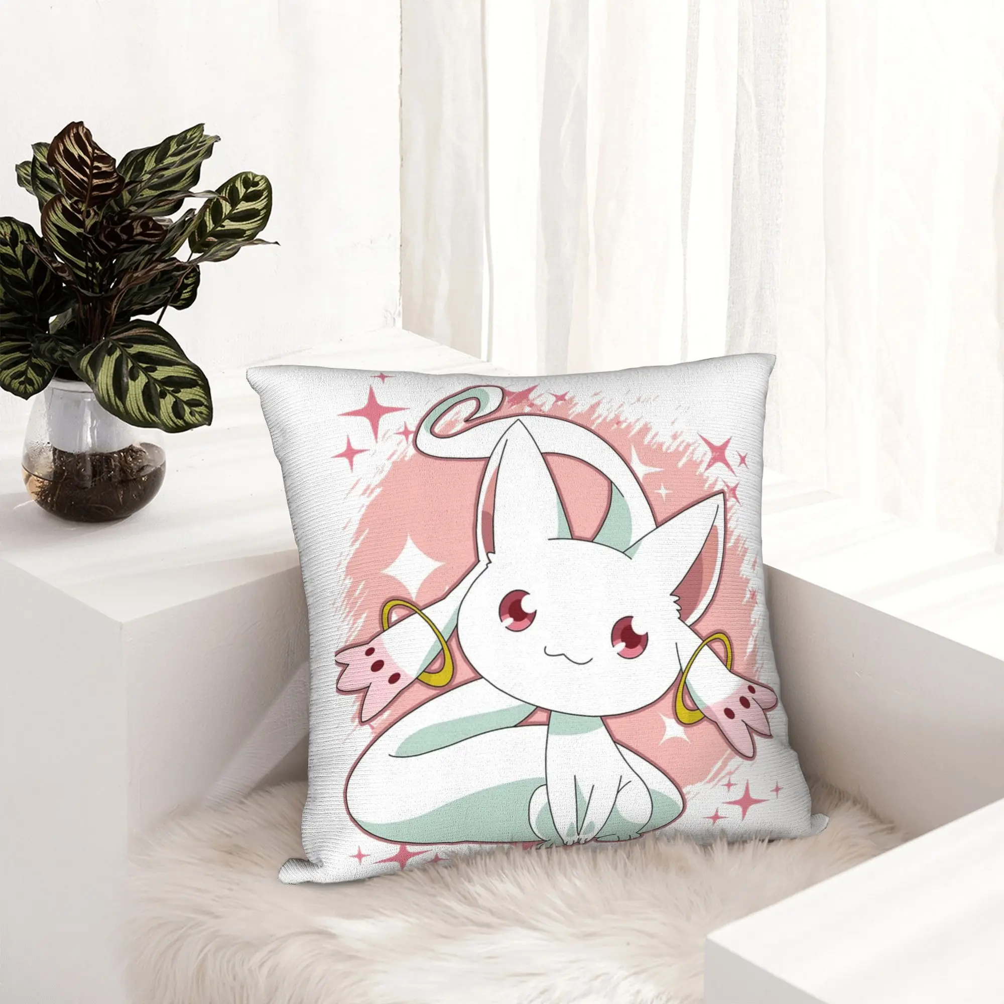 Kyubey Puella Magi Madoka Magica Pillowcase Soft Cushion Cover Decoration  Pillow Case Cover