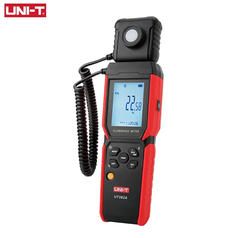 UNI-T UT382A Digit Light Meter 400000 Lx Photometer 999 Data storagelux meter Bluetooth illuminance Measuring Instrument