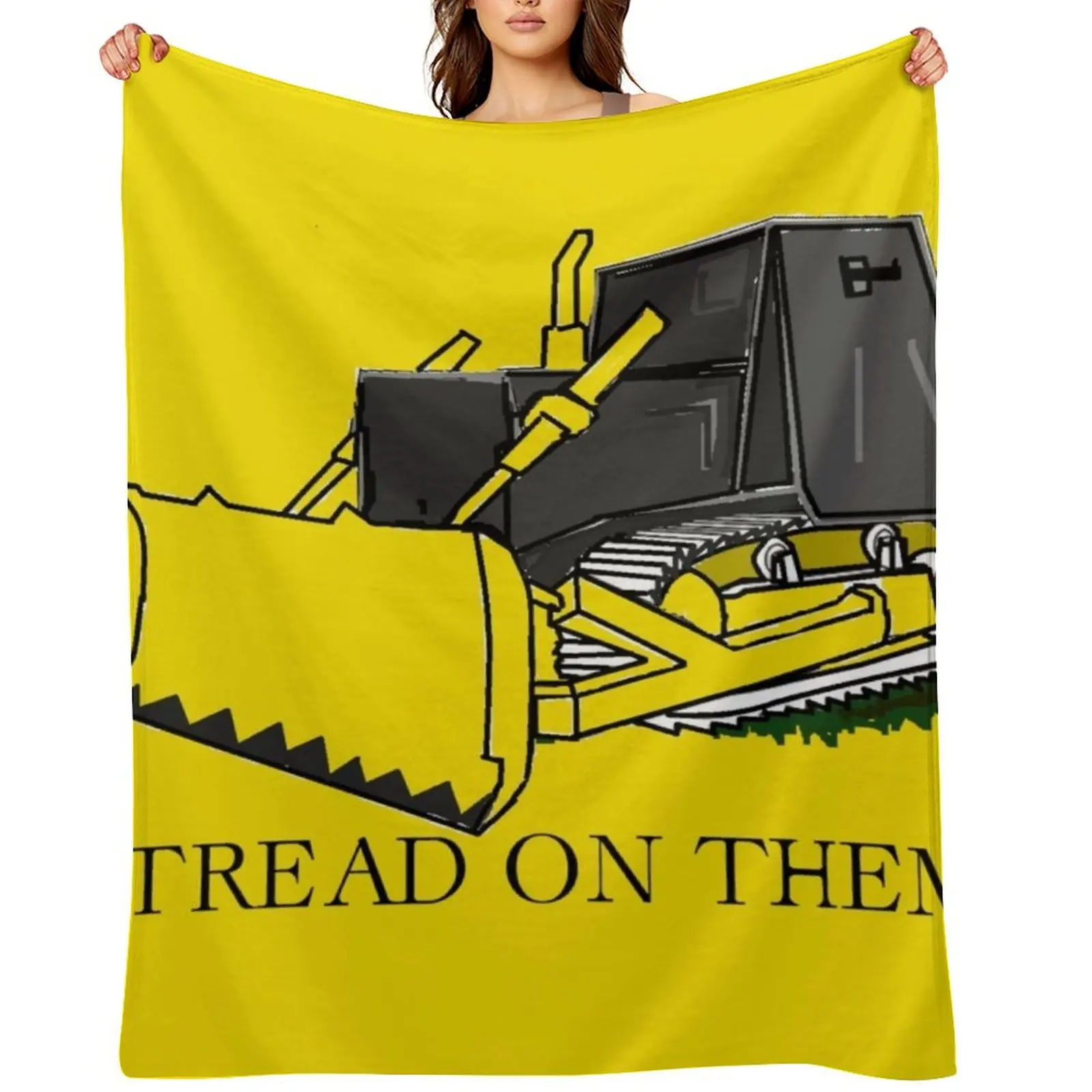 

Marvin Heemeyer: Tread on them, Killdozer Throw Blanket Plaid on the sofa warm winter Thin Blankets