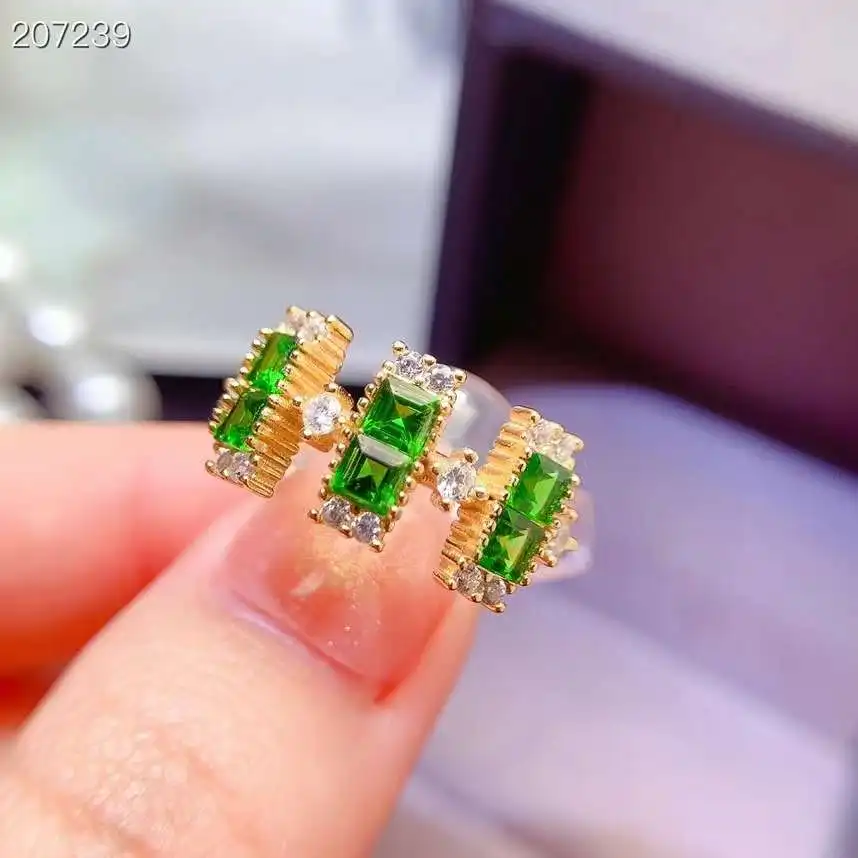 

Новый дизайн, 100% натуральное и настоящее кольцо Diopside, серебро 925 пробы, изысканное модное кольцо