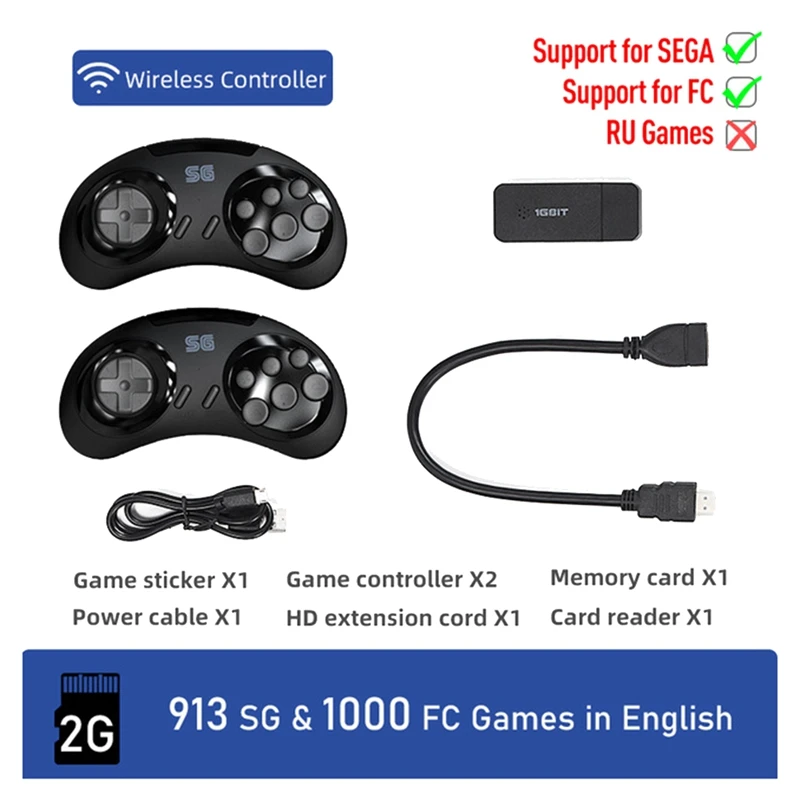 BTFL-Y2 SG ريترو وحدة تحكم ألعاب فيديو لاسلكية لـ Sega Mega Drive 2 لوحدة تحكم ألعاب الفيديو Sega NES