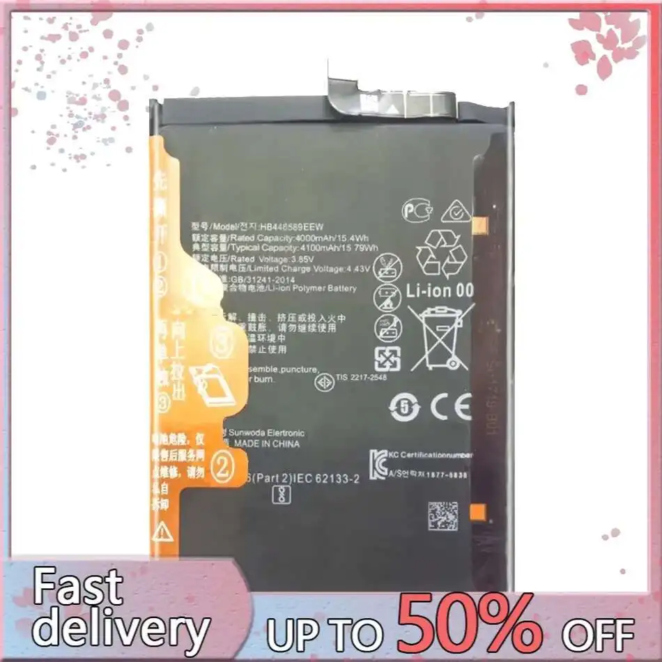 

Reliable Mobile Phone Battery For Huawei Honor V30 Pro V30Pro, HB446589EEW, 4100mAh