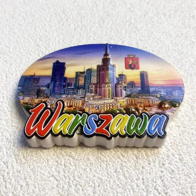 Warsaw Souvenirs, Warsaw Palace of Culture and Science, 3D refrigerator magnets, home decor items, collection of arts and crafts