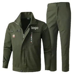 Abbigliamento da lavoro per officina in cotone da uomo primavera autunno stampa Logo caccia Rxploration Coat giacca di manutenzione per saldatore elettrico