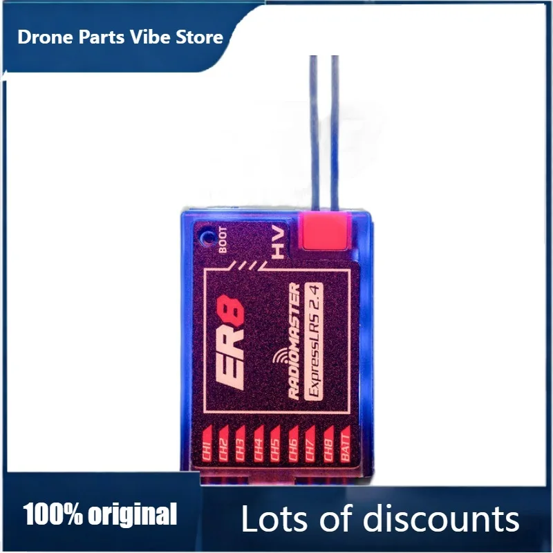 

FyRadioMaster ER4 ER6 ER8 ER8GV ELRS PWM Receiver For Fixed Wing Aircraft And Boat Models