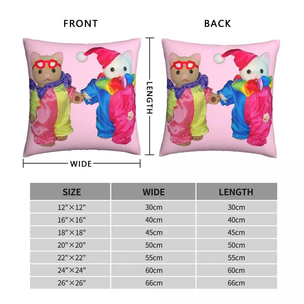 Clown Freunde Platz Kissen Polyester Kissen Abdeckung Samt Kissen Decor Komfort Werfen Kissen Für Haus Schlafzimmer