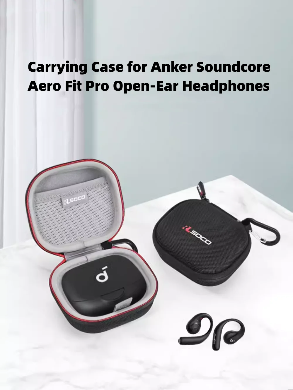 TWS Earbuds Case for Anker Soundcore AeroFit Pro Open-Ear Headphones,AeroFit Pro Wireless Earbuds Hard Shell Travel Carrying Bag