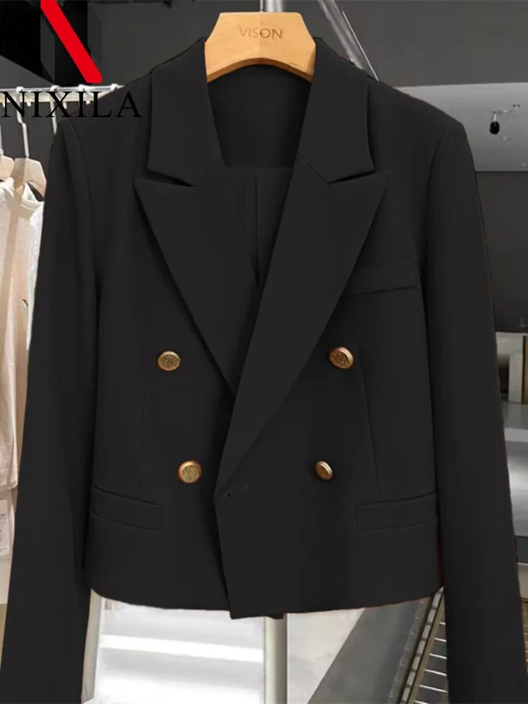 

Elegant Fit Women's Blazer Korean Fashion Office Lady Jacket Outerwear Spring Autumn New Arrival Women's Clothing