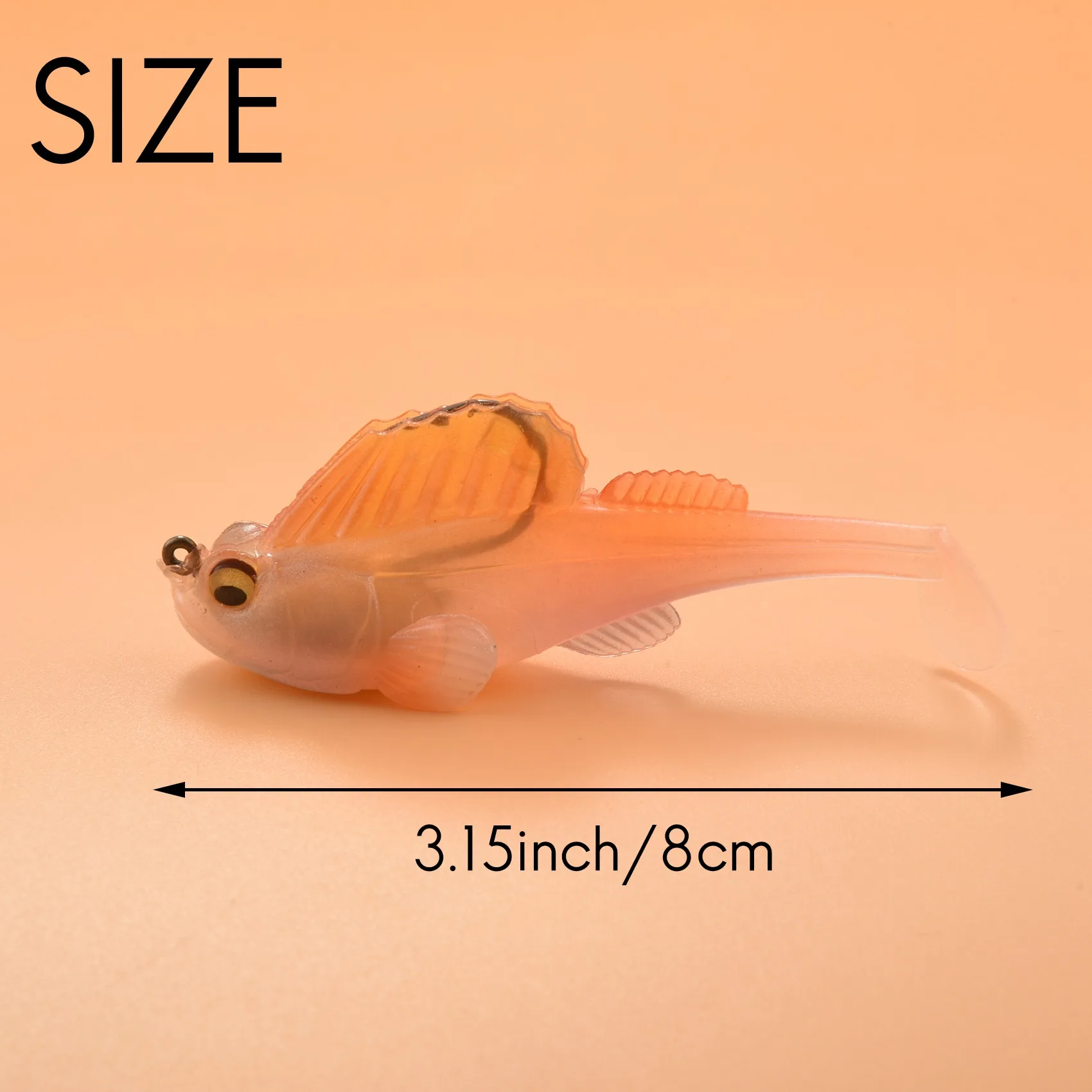Stable- Soft Fishing Lure Soft Bait Lead Jig Dark Sleeper Swimbaits Soft Lure Fishing Lure Bass Shad for Fishing Perch