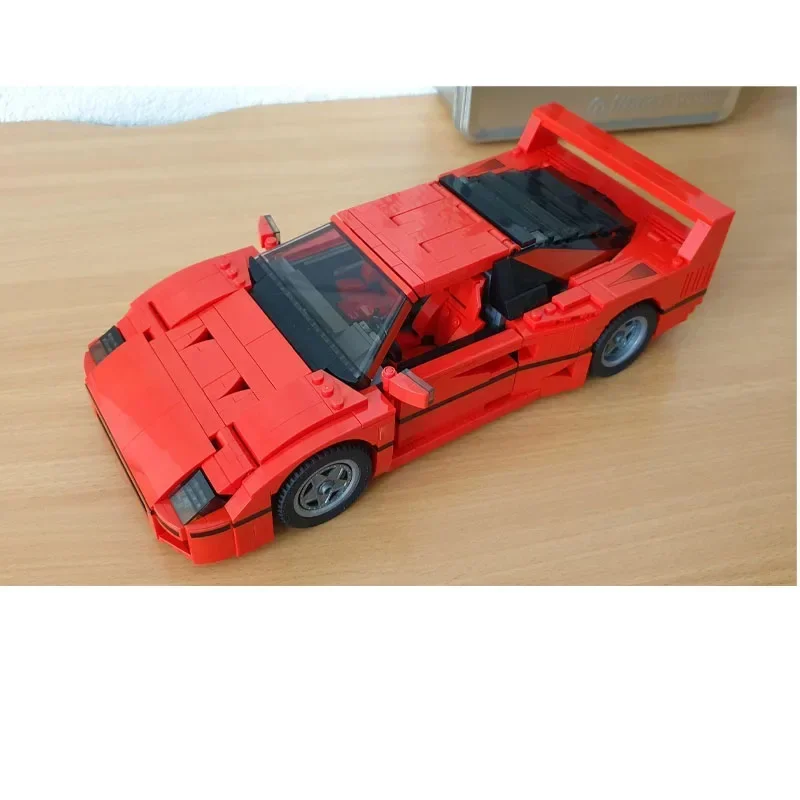 Klasyczna 10248 wyścigowa F40 kompatybilny MOC-49743 samochód sportowy 1192 szt. Splicingu klocki do budowy Model zabawkowy DIY prezent dla dzieci