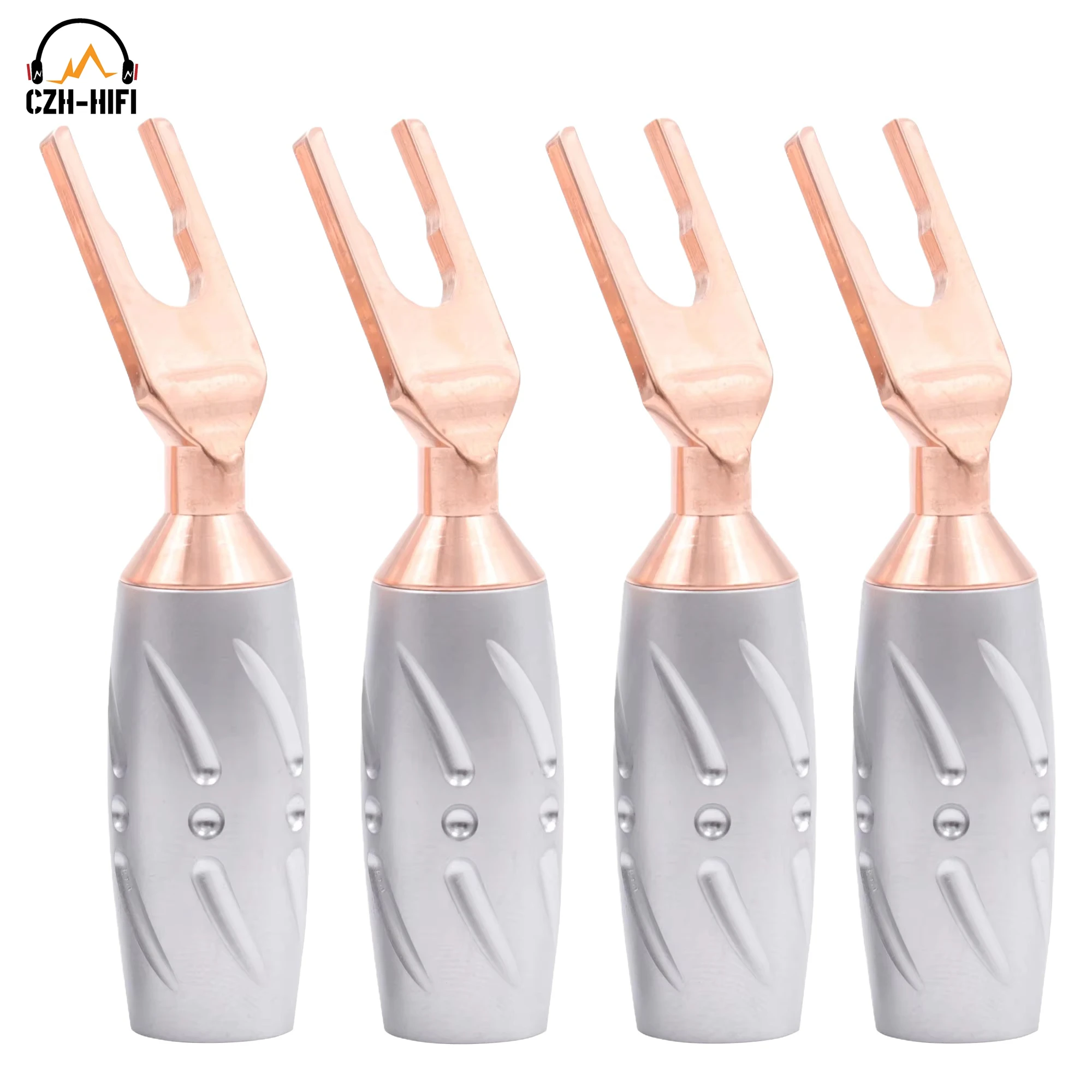 

4pcs Viborg VS701 Hi-End Speaker Cable Wire Y Fork Spad Banana Plug Connector Pure Copper Upgrade Audio DIY Kits