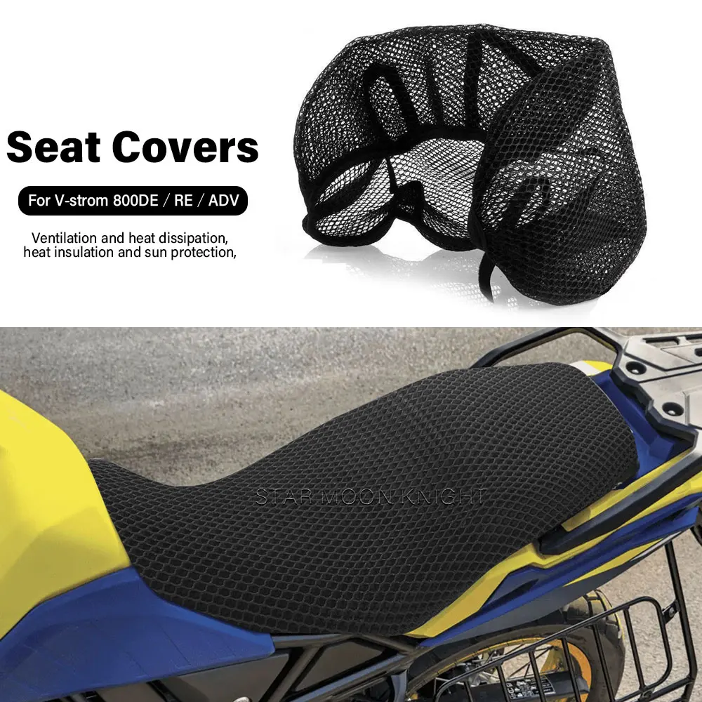 Breathable 3D Mesh Motorcycle Seat Cover For Suzuki V-Strom 800DE 800RE Adventure vstrom 800 DE RE Protecting Cushion Seat Cover