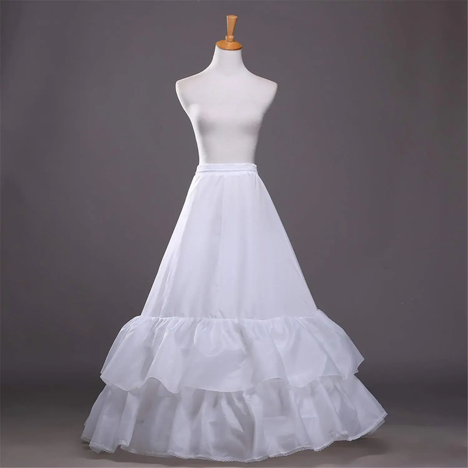 

Crinoline 2 Hoop Petticoat Slips 2 Layer Slip Ruffles Underskirt A Line Ball Gown Half Slips 2024