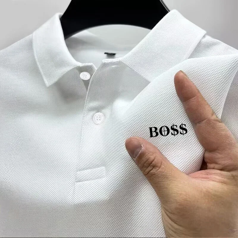 

2025Men's Short Sleeve Polo Shirt, Quick Dry, Breathable, Casual, Stylish, Business, Sports, Summer, High, New