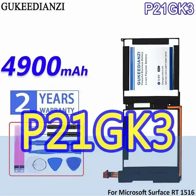 

For Microsoft Surface RT 1516 Tablet PC 21CP4 106 96 7.4V 4900Mah Reliable Power P21GK3 Laptop Battery Premium Replacement
