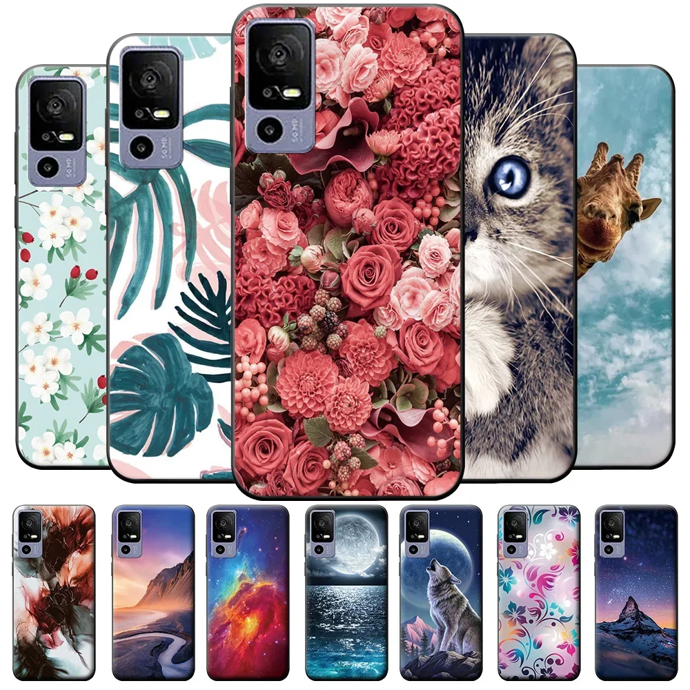 For TCL 40R 5G Case Cover TCL 40 SE TPU Shockproof Matte Protective Case For TCL 40 SE Silicone Soft Back Bumper For TCL40R 40SE