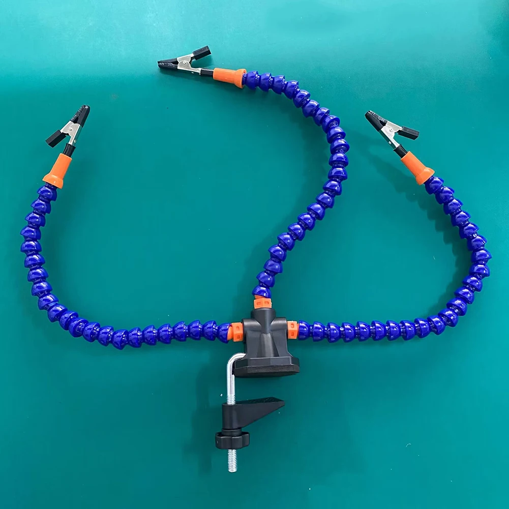 /Three /Jaw /Clamp Soldering Station With Flexible Arms For Alligator Clips Heat Resistant Tips For PCB Circuit Board Welding Re