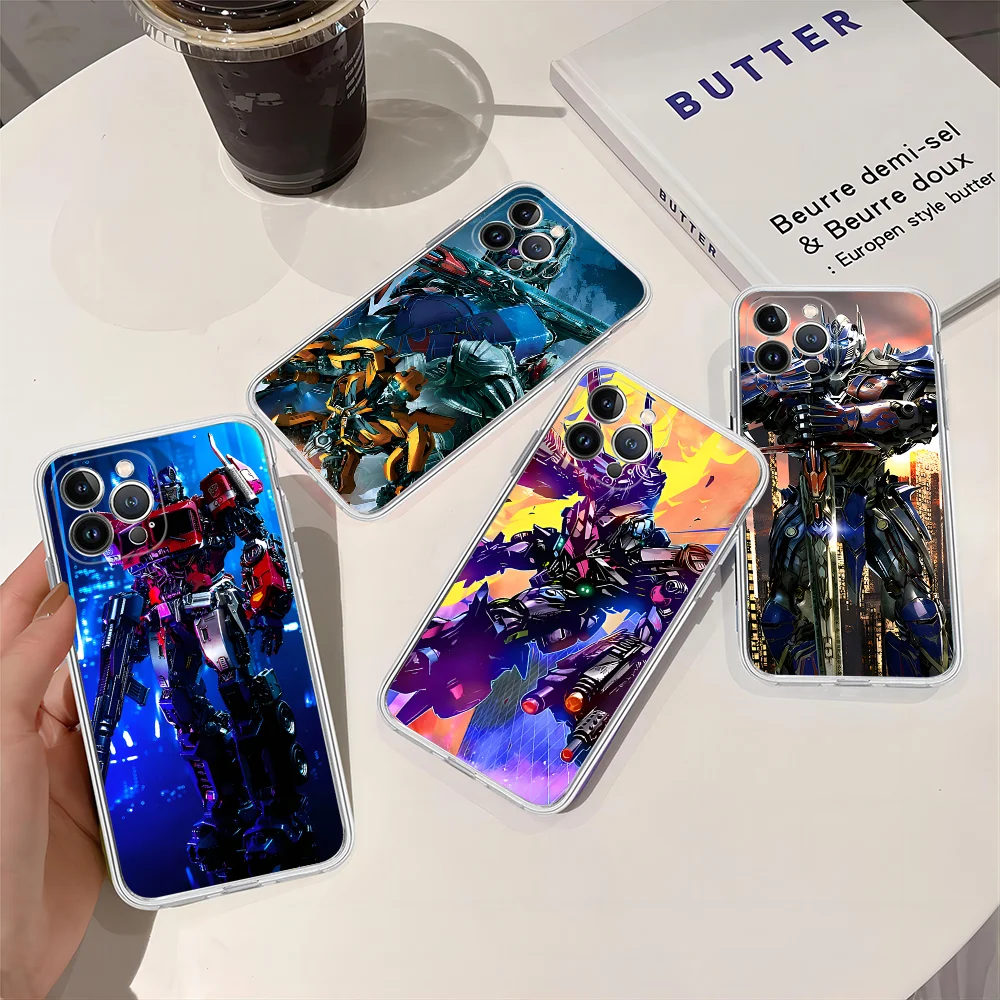 Transformers Autobot Black Silicone Phone Case For iPhone 16 15 14 13 12 Mini 11 Pro XS Max X XR SE 6 7 Plus Soft Silicone Cover