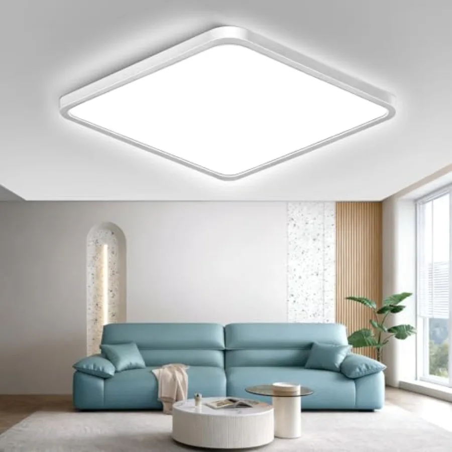 

32W Square LED Ceiling Light Fixtures Flush Mount, 5000K LED Ceiling Lamp, Surface Mount Modern Ceilg Lights, White Slim Flat P