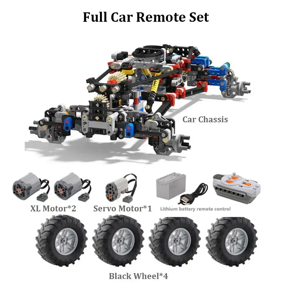 4WD RC هيكل السيارة تسلق نموذج مركبة اللبنات متوافق مع وظيفة طاقة المحرك مع تعليق الصدمات تجميع الطوب