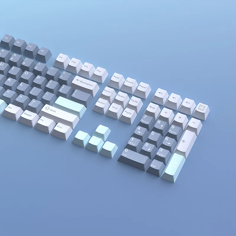 

Yunhu keycap PBT material small full set of customized two-color injection molding two-color