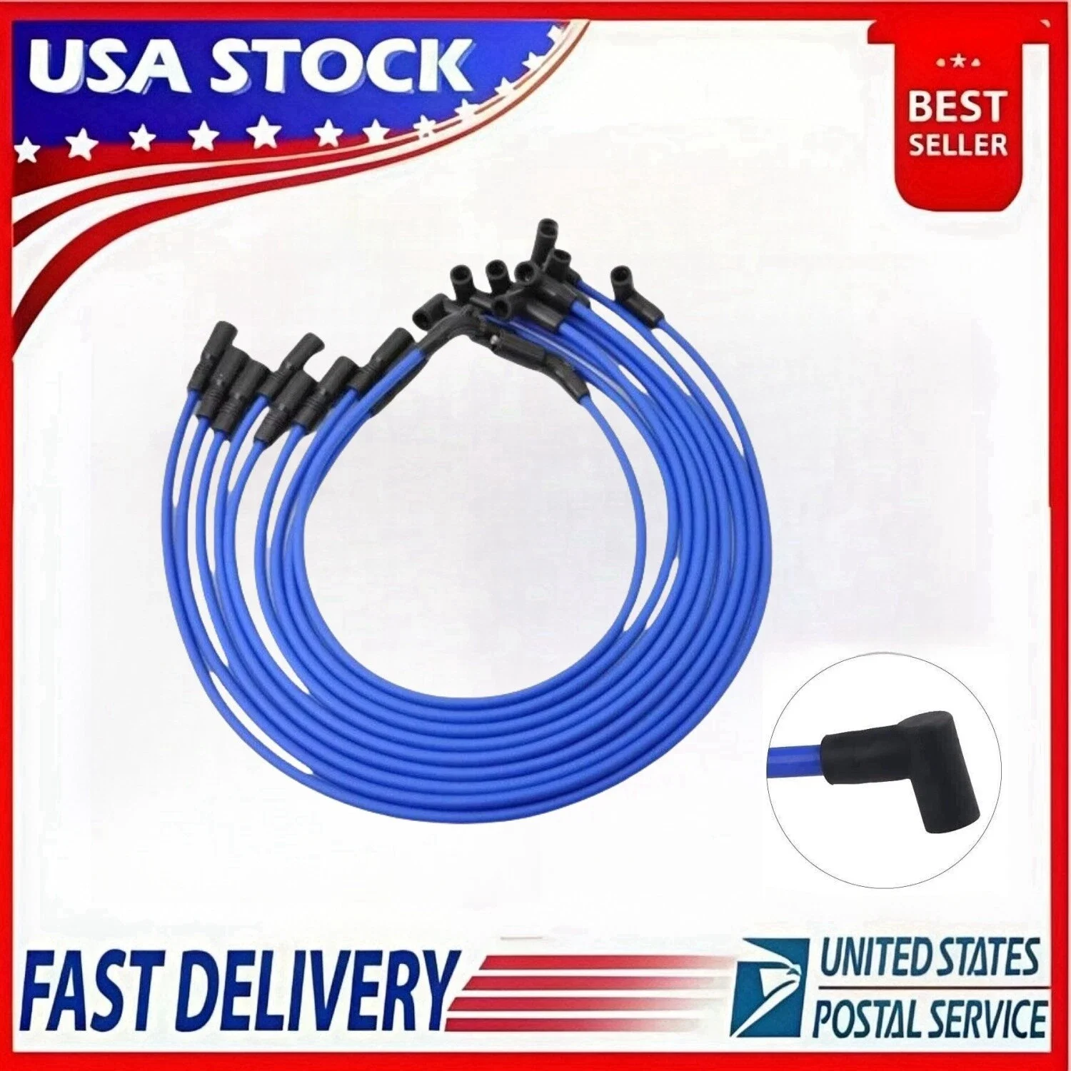 

9PCS High Performance New Spark Plug Wiring Harness Set 8MM For 96-99 GMC Chevrolet Engine Automobile Tool Accessories Kits