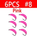 6 piezas color rosa talla 8
