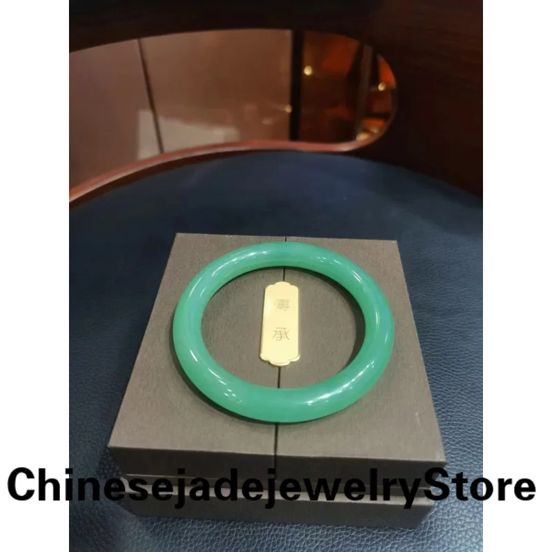 

New Original Ecological exquisite Green Jadeite Bracelet Genuine Dongling Jade Bangle circular Handring Lucky Fine Jewelry