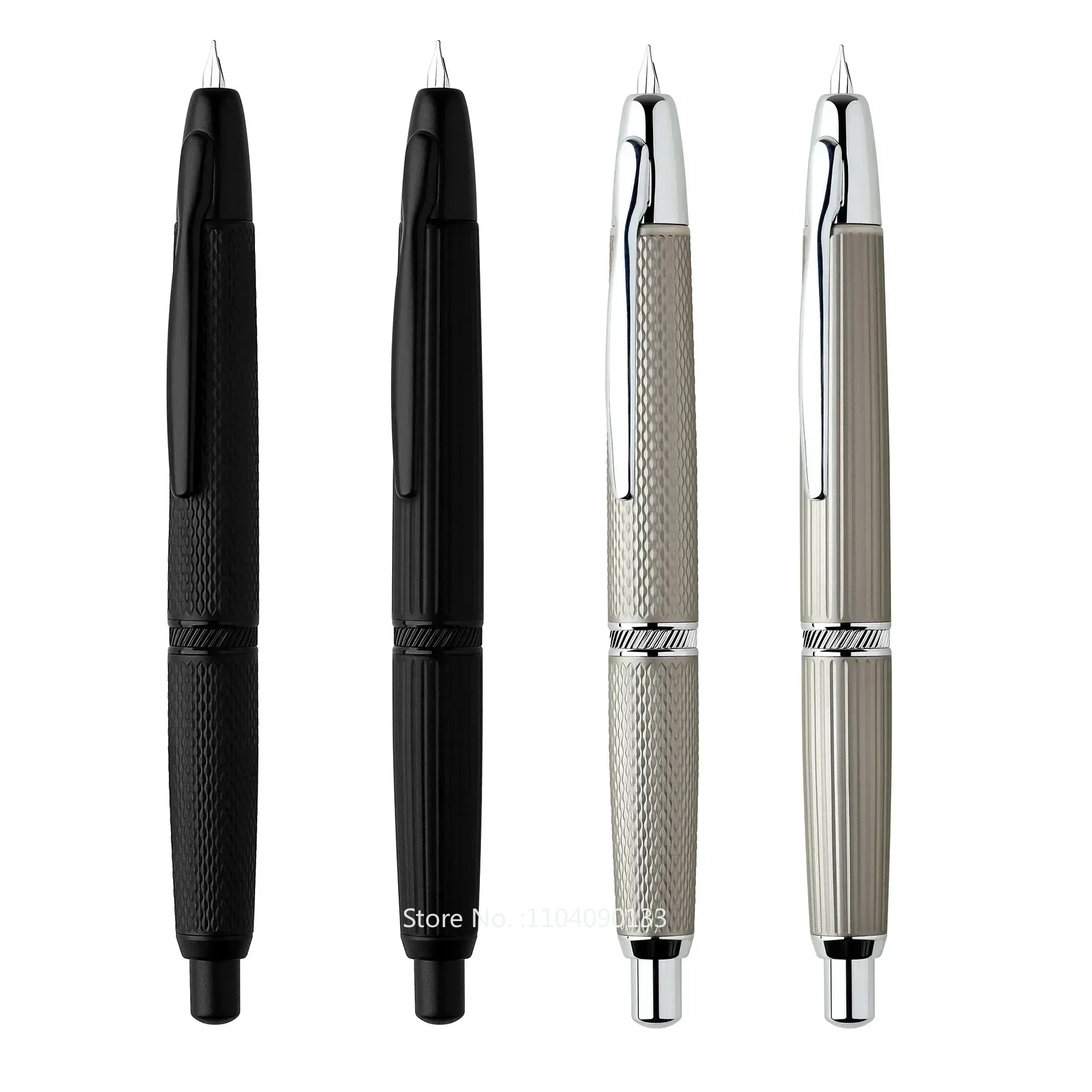 

NEW MAJOHN A1 Press Fountain Pen Black Metal Baking Paint 0.38-0.4mm Nib Calligraphy Pen Stationery Business Writing New