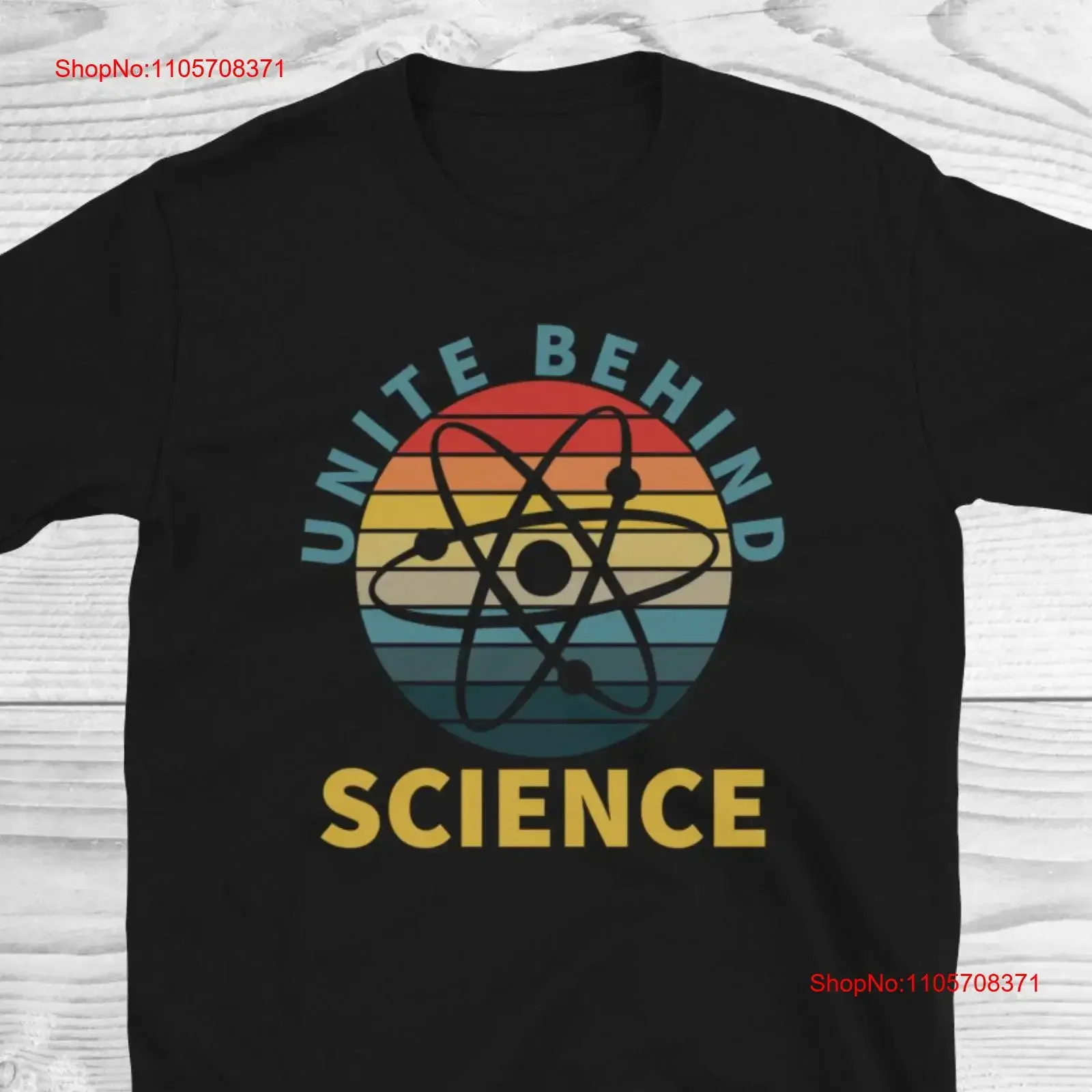 Unite Behind The Science T Shirt Because Liberal Progressive Is Real Teacher For Scientist Nerd vintage Washed fashion homme