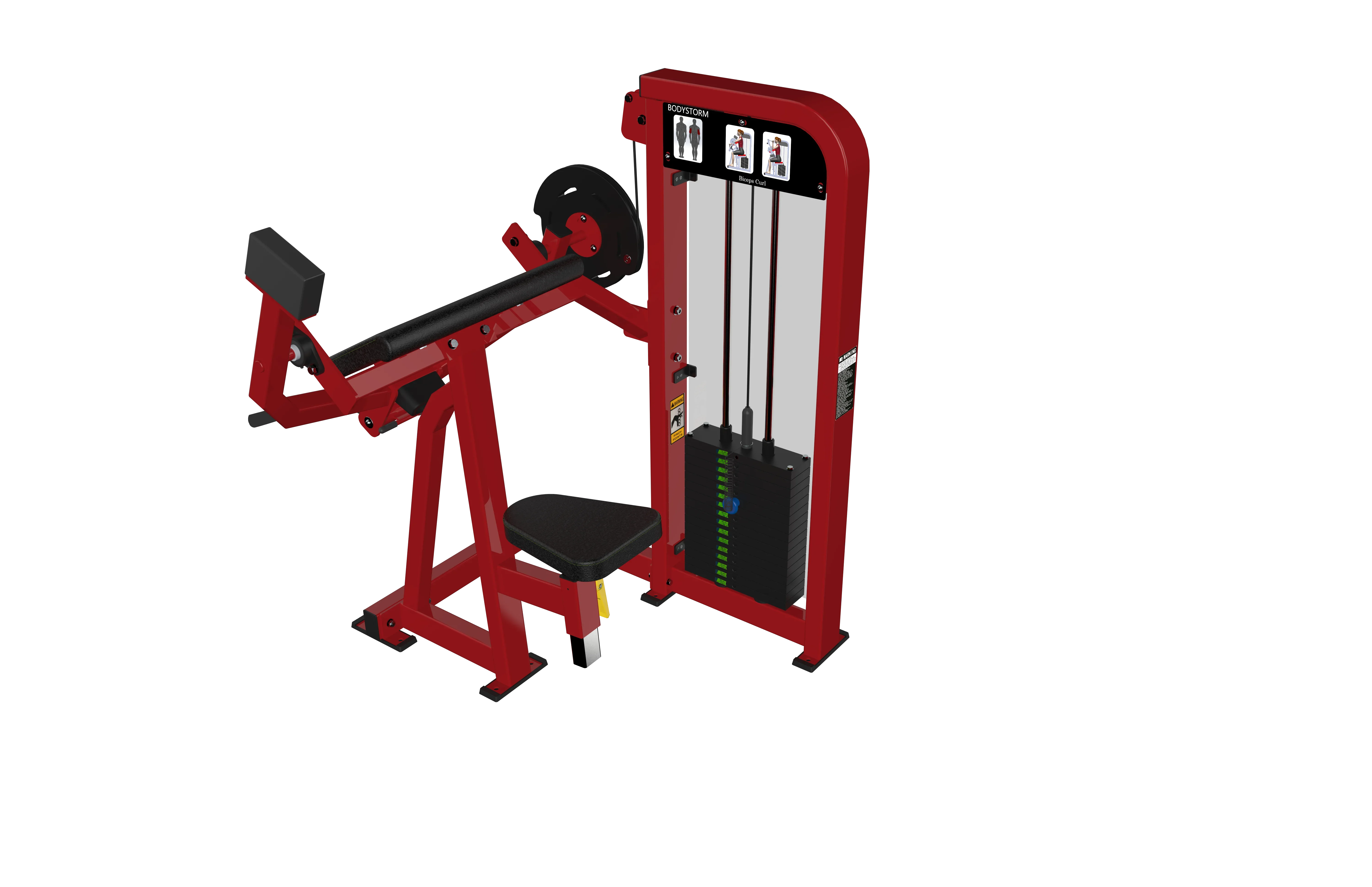 Biceps Curl Machine Pin Loaded Gym Equipment For Training Arms Workout Raise Machine