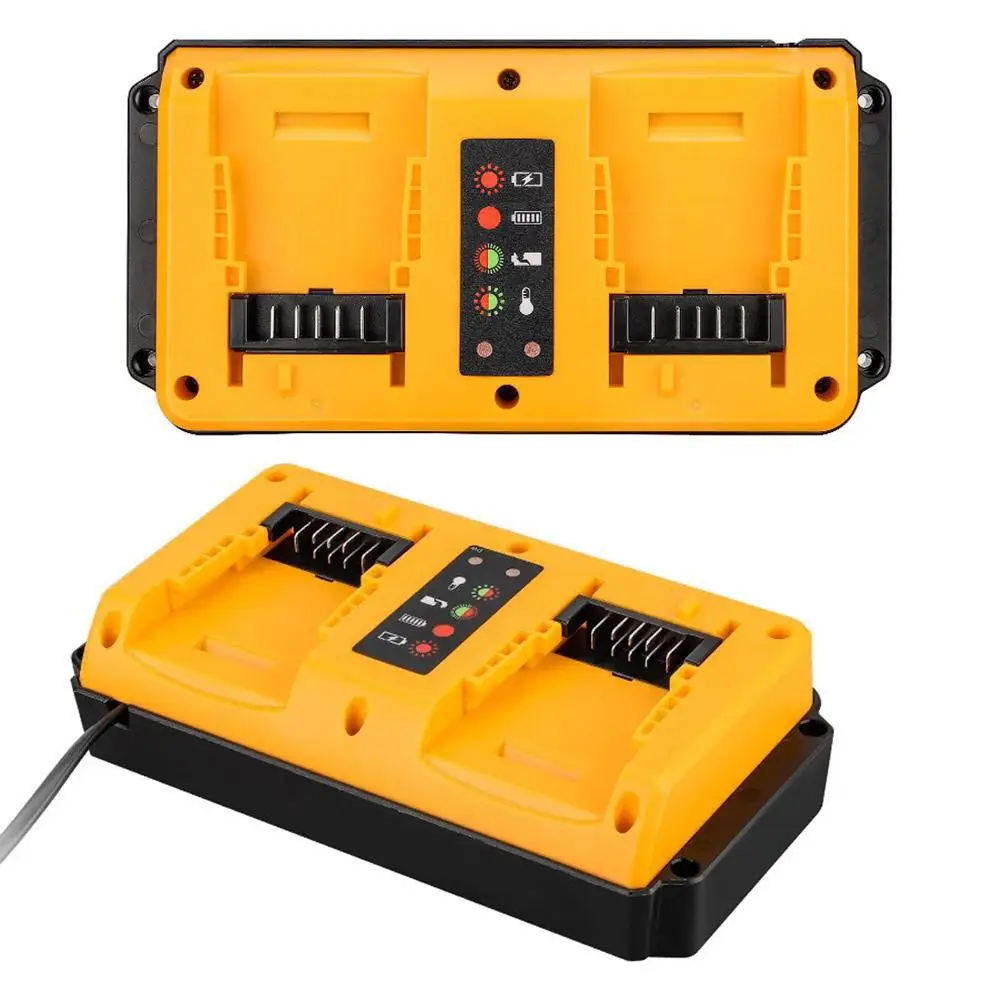 شاحن سريع مزدوج الشحن بطول 1.5 متر مع 4 أنواع من موصلات لأدوات Dewei الكهربائية المتوافقة مع بطارية ليثيوم 14.4-18 فولت