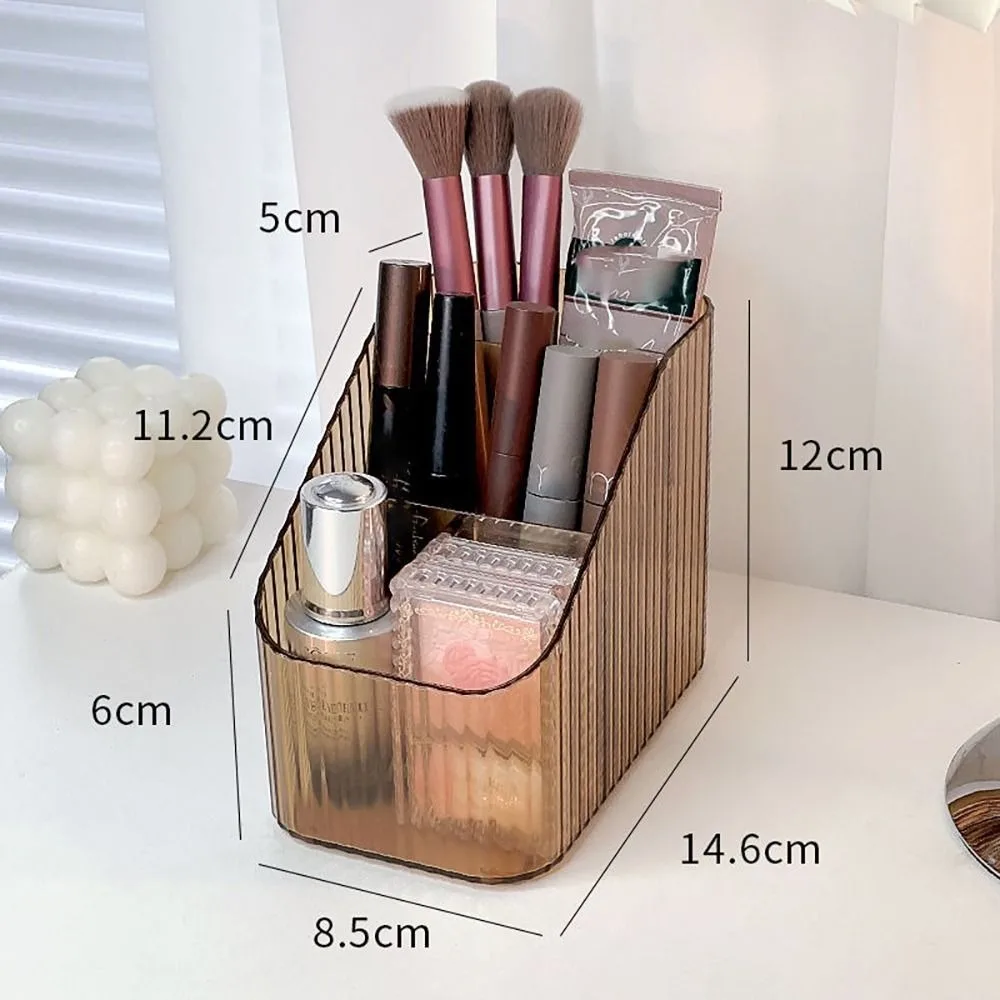 Transparent Makeup Organizer New 3/4-Slot Plastic Vanity Case Lightweight Washable Cosmetics Storage Rack