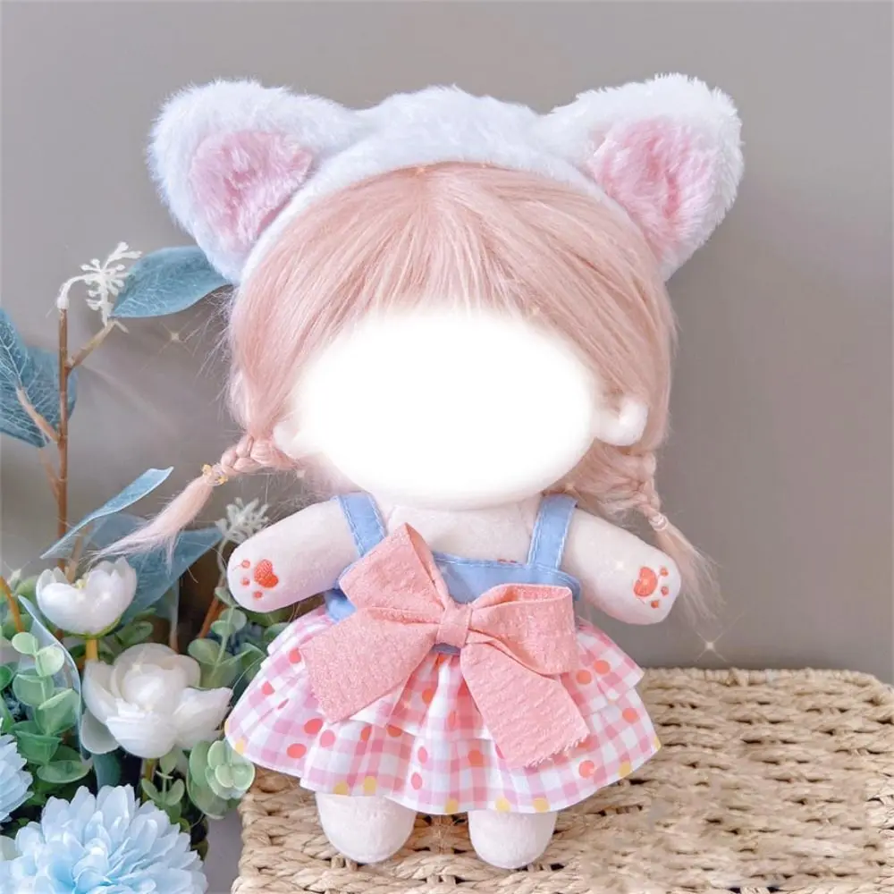 Toy 20CM Doll Clothes Multicolor Replacement Outfit Cap Dress Suit Cosplay Accessories Hairband Suspender Cotton Stuffed Doll