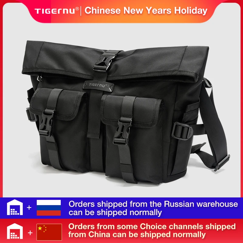 Lifetime Warranty Fashion Messenger Bags Male Shoulder Bags 13.3inch Laptop Bag Outdoor Crossbody Bags For Men Cycling Bags Boys