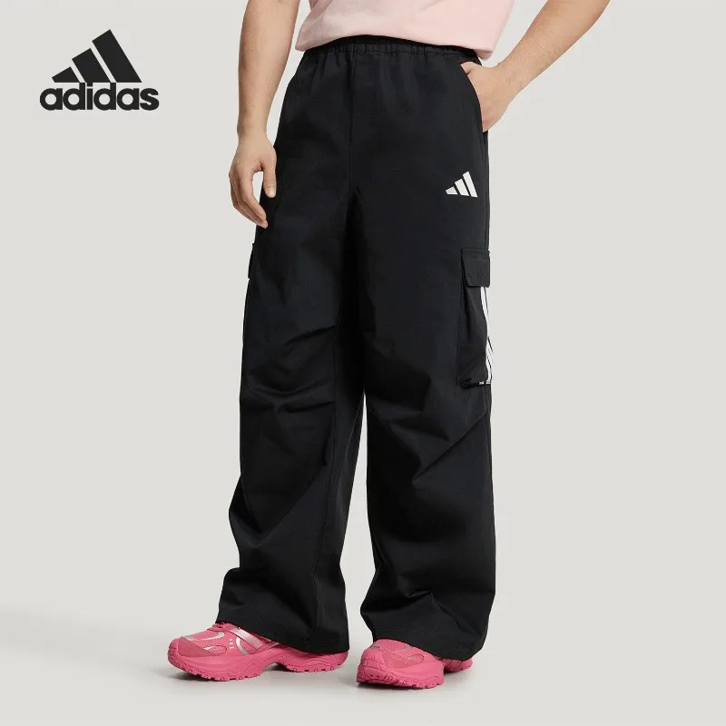 Adidas Quick Dry Woven Relaxed Waist Slim Fit Hidden Pocket Yoga Long TrousersKW0676