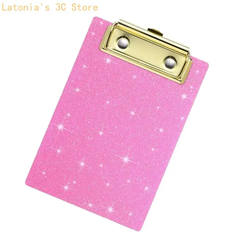 Shimmering Acrylic Clipboard With Metal Clamp and Retractable Hook For Offices X3UB
